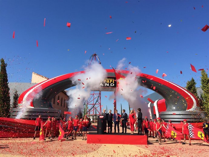 Acte d'inauguració institucional de Ferrari Land en PortAventura