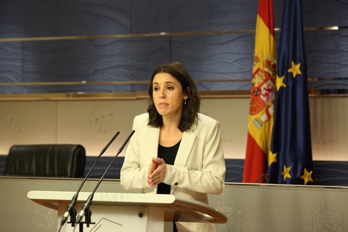 Rueda de prensa de Irene Montero en el Congreso