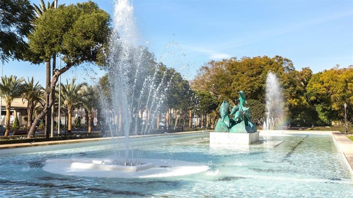 Fuente de los delfines en el Parque Nicolás Salmerón