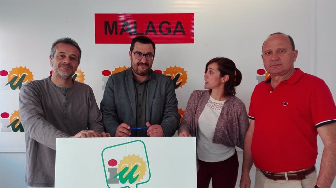 Castro, Ahumada, Teresa Sánchez y Dámaso Marquez IU Málaga dirección 