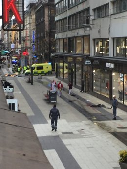 Un camión atropella a tres personas en Estocolmo