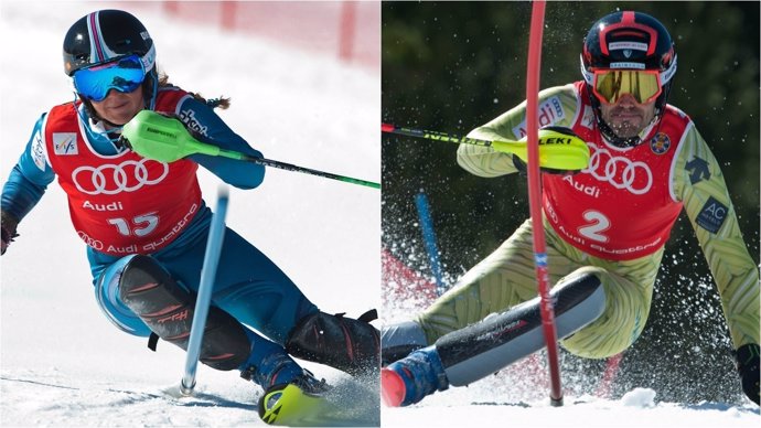 Miren Miquel y Quim Salarich, campeones de España de esquí eslalon