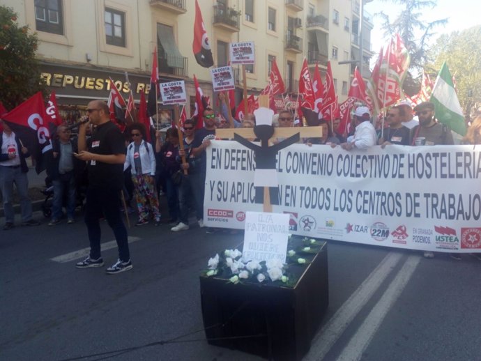 Manifestación sector de hostelería de Granada