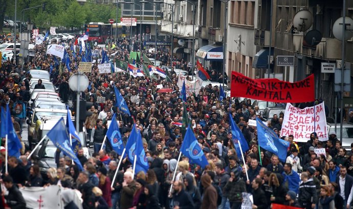 Protestas en Serbia contra el gobierno de Vucic