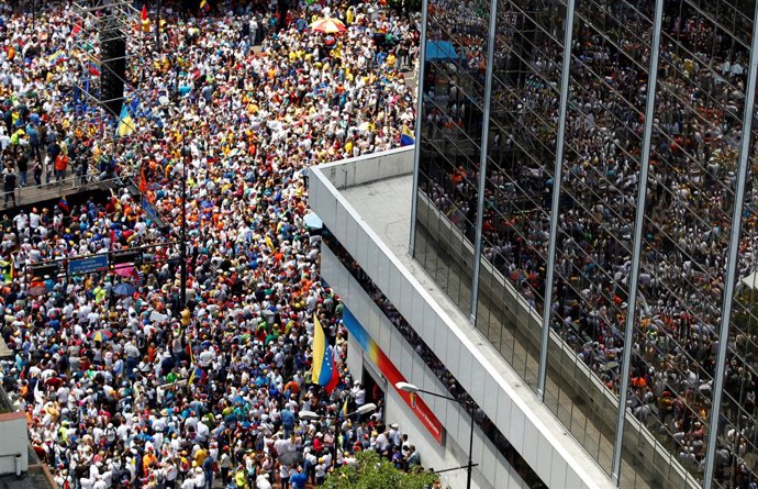 Manifestación de la oposición en Caracas