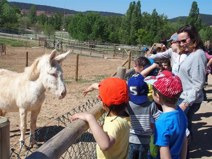Gamarra, con los niños en la granja de La Grajera    