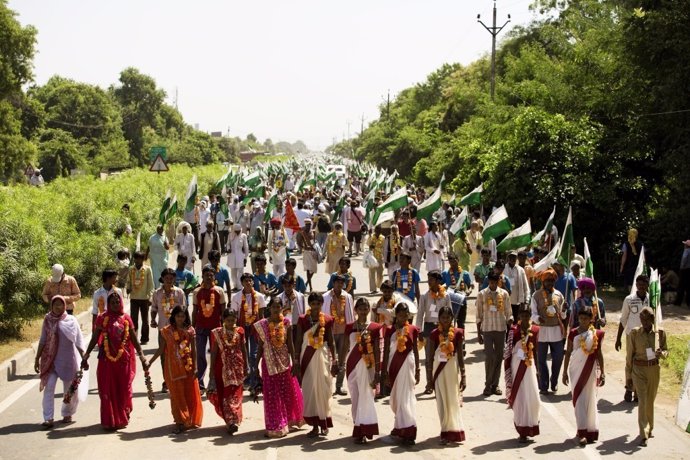 Marcha Jai Jagat por la paz desde la India