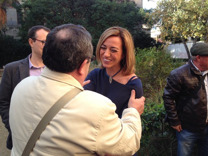 La candidata del PSC per Barcelona a les eleccions generals, Carme Chacón