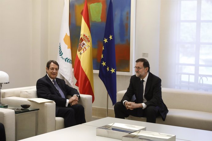 Rajoy recibe en La Moncloa al presidente de Chipre, Nikos Anastasiadis