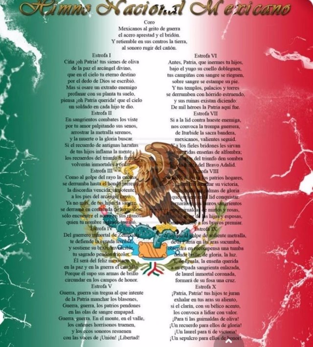 himno nacional mexicano letra