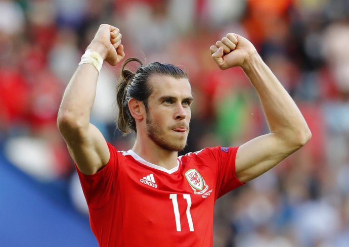Gareth Bale con la selección de Gales