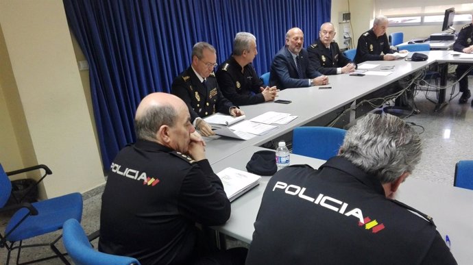 Reunión de coordinación de la Policía Nacional.