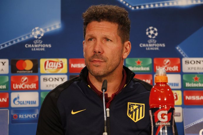 El entrenador del Atlético de Madrid, Diego Pablo Simeone