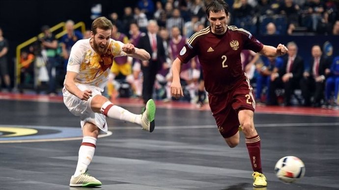 Pola en el España - Rusia de fútbol sala
