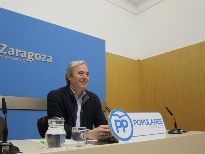 El portavoz municipal del PP Zaragoza, Jorge Azcón.                       