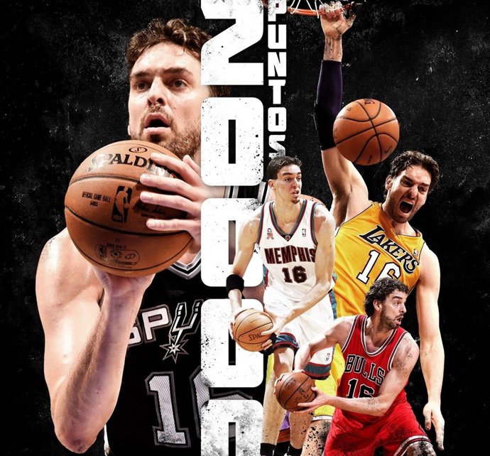Pau Gasol llega a 20.000 puntos en la NBA