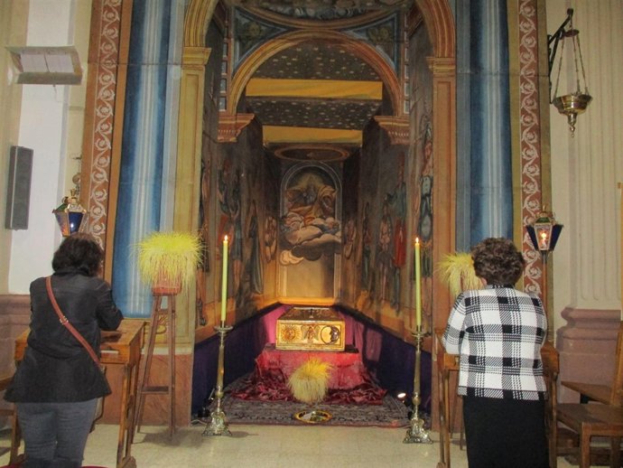 Monumento de Semana Santa en la localidad oscense de Biscarrués