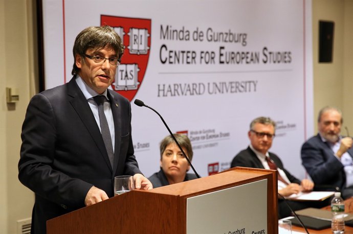  Carles Puigdemont a la Universitat d'Harvard