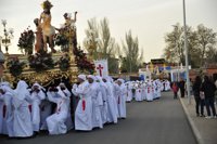 La Hermandad de Jesús Atado a la Columna acude en procesión al Centro Penitenciario Teruel