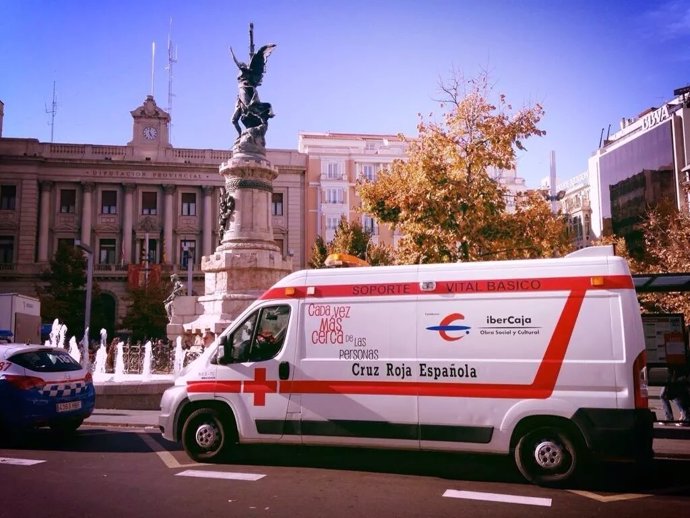 Ambulancia de Soporte Vital Básico de Cruz Roja Zaragoza