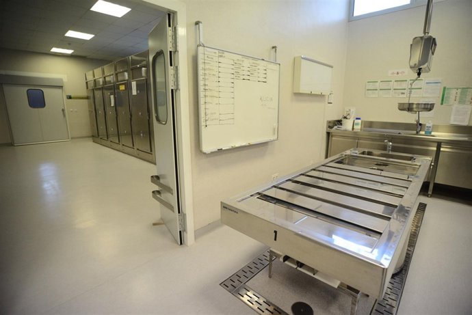 Sala de autopsias del Instituto de Medicina Legal de Granada