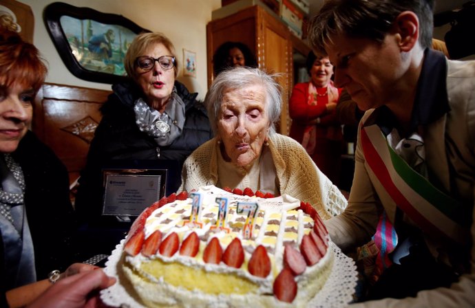 Emma Morano en su 117 cumpleaños