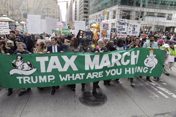 Manifestación contra Trump en Nueva York