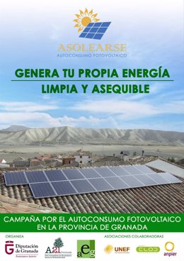 Cartel de campaña sobre los beneficios de placas solares en domicilios