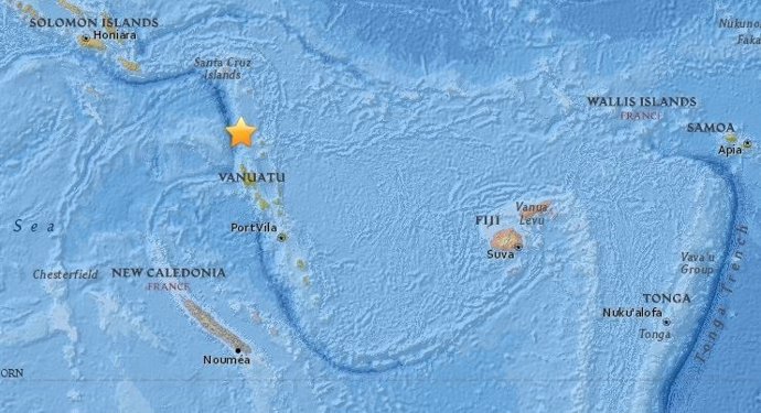 Terremoto de magnitud 5,7 en Vanuatu