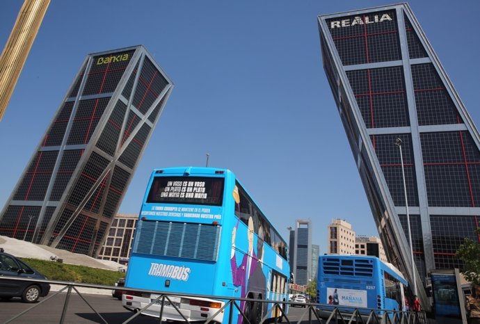 Tramabús de Podemos en Madrid