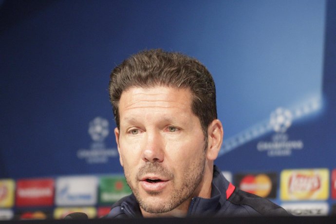 Diego Pablo Simeone en rueda de prensa en el media day del Atlético de Madrid