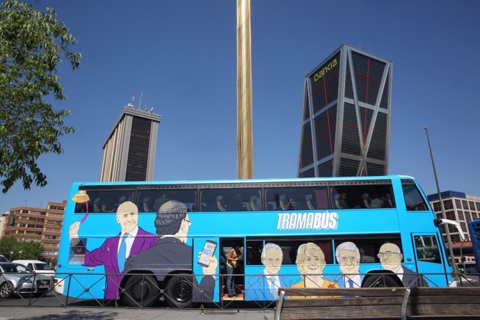 Tramabús de Podemos en Madrid