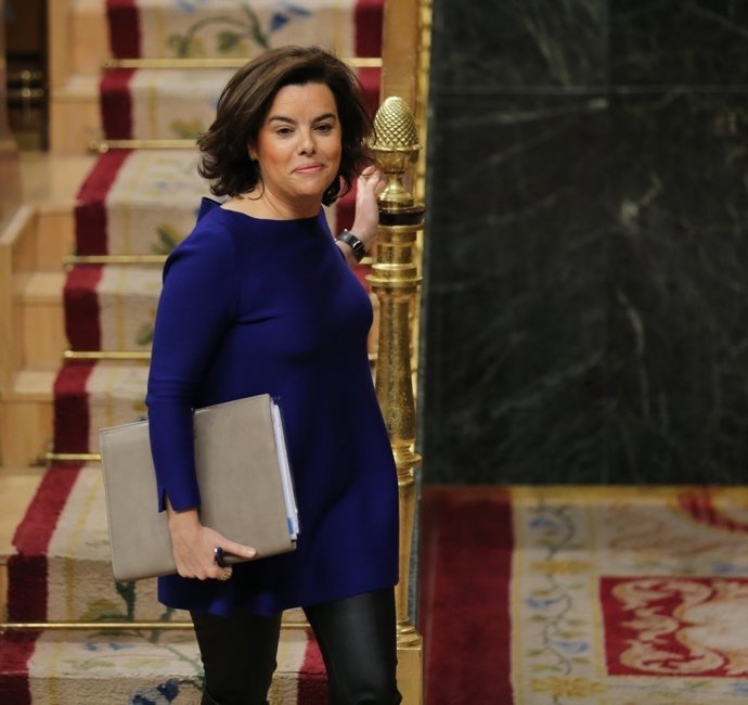 Soraya Sáenz de Santamaría en la sesión de control al Gobierno en el Congreso