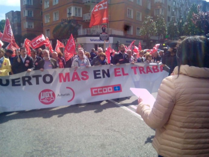 Manifestación contra la siniestralidad