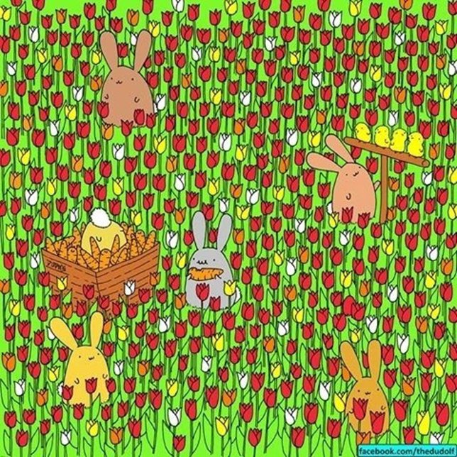 Reto visual huevo de pascua