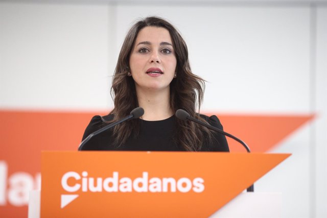 Rueda de prensa de Inés Arrimadas en la sede de Ciudadanos