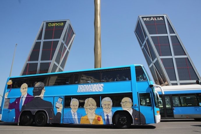 Tramabús de Podem a Madrid