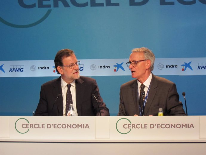 Mariano Rajoy y Antón Costas en la reunión de 2016