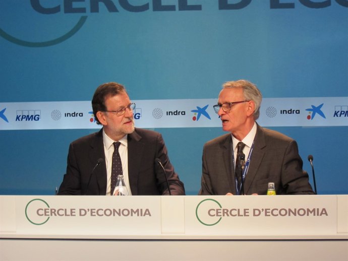 Mariano Rajoy i Antón Costas en la reunió del 2016