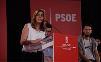 Susana Díaz pide apoyo para llevar al PSOE a La Moncloa "por la puerta principal" y sin "imitar" a Podemos