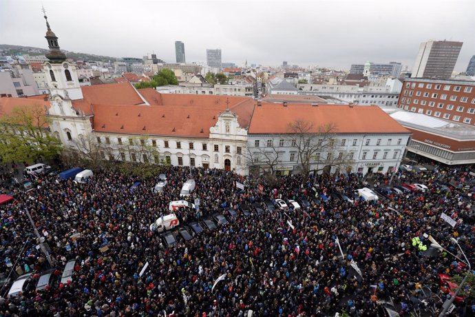 Manifestación contra la corrupción en Bratislava