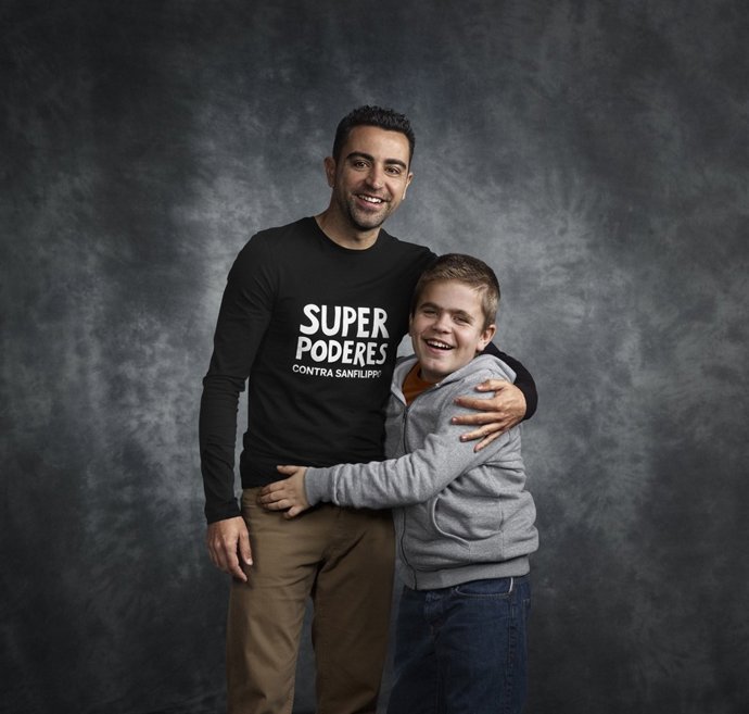 Xavi junto a Pol, aquejado del síndrome de San Filippo C