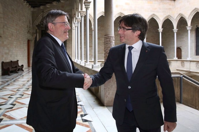 Puig y Puigdemont este miércoles en Barcelona