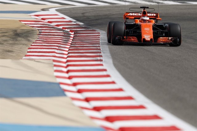 Vandoorne (McLaren) en el test de Bahrain