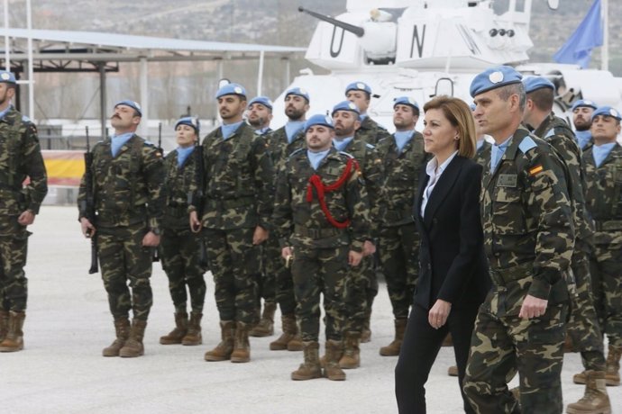 La ministra de Defensa, María Dolores de Cospedal, en Líbano