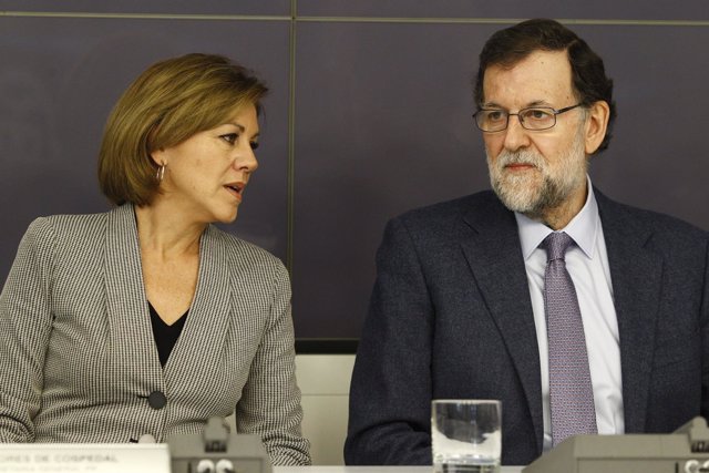 Cospedal y Rajoy en la reunión del Comité Ejecutivo Nacional del PP