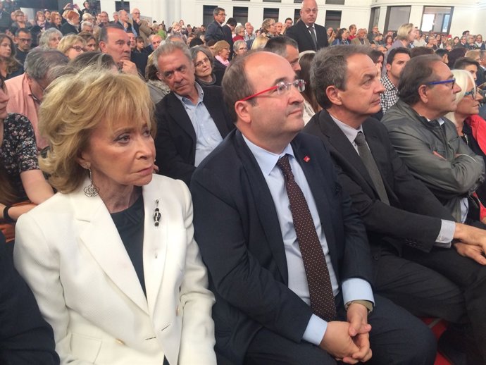 Miquel Iceta, José Luis Rodríguez Zapatero i María Teresa Fernández de la Vega