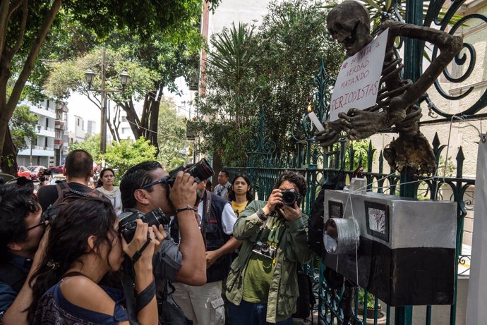 Protesta por los periodistas mexicanos asesinados
