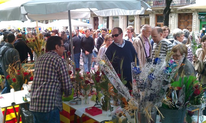 Rambla Catalunya, Diada de Sant Jordi