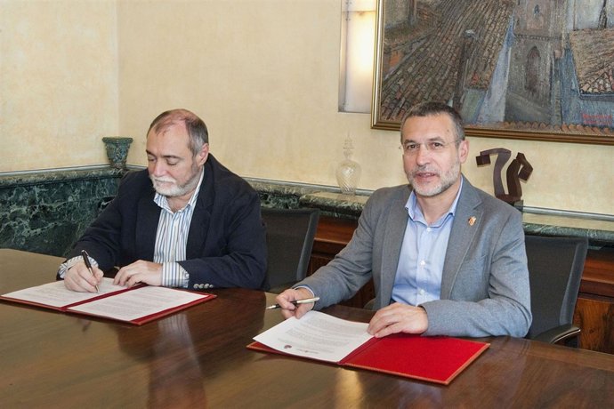 El alcalde de Burlada y el vicepresidente de Derechos Sociales